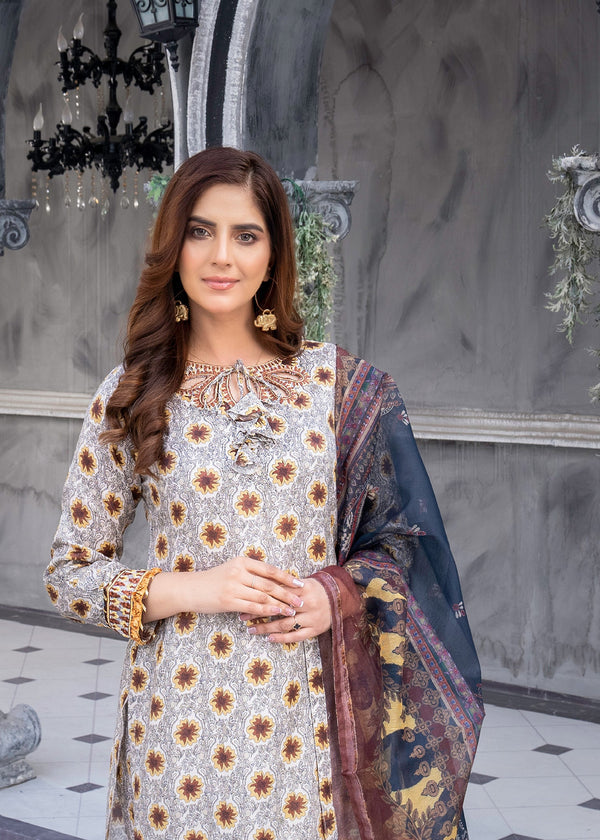 Cotton Silk Casual 3 PC Kurta Set