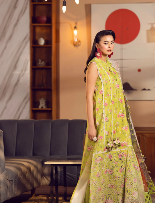 3 Piece - Embroidered Lawn Suit Unstitched
