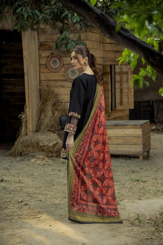 Angrakha Style 3-Piece Suit – Traditional Elegance with a Modern Touch