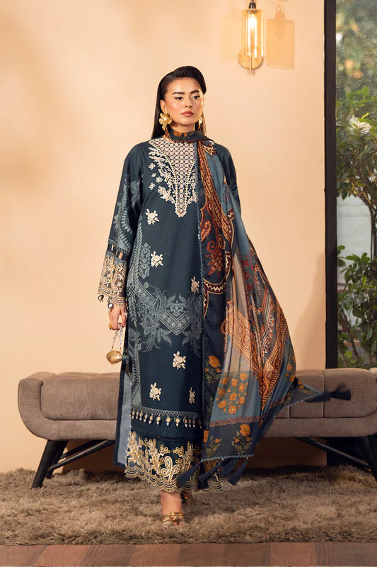 3 Piece - Embroidered Lawn Suit Unstitched