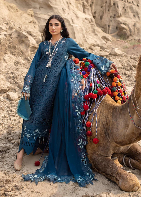 Fancy Wear Cotton Dress Twilight With Chiffon Dupatta