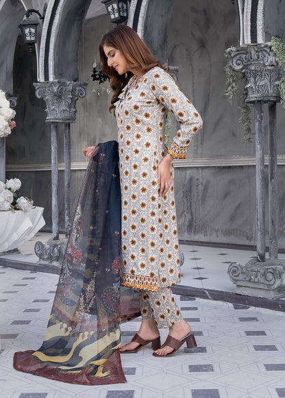 Cotton Silk Casual 3 PC Kurta Set