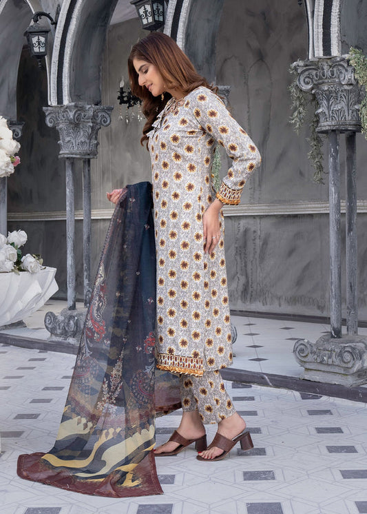 Cotton Silk Casual 3 PC Kurta Set