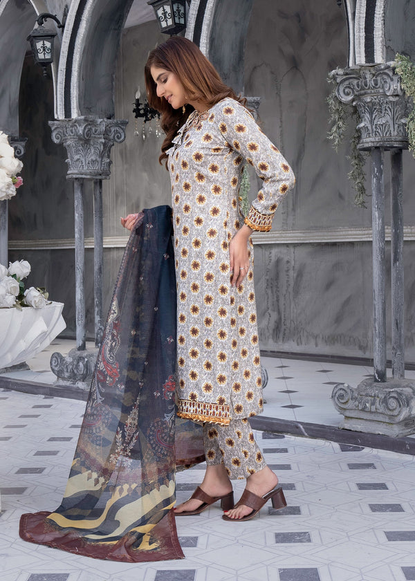 Cotton Silk Casual 3 PC Kurta Set