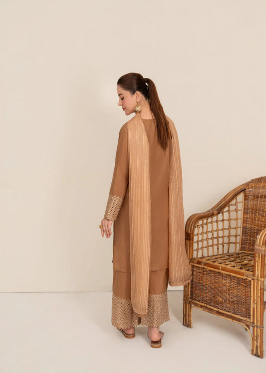 Cotton Lawn Kurta Set With Organza Dupatta