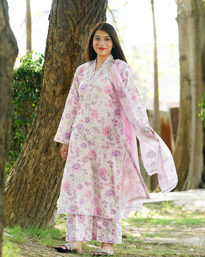 Blush Orchid 3-Piece Premium Lawn Suit