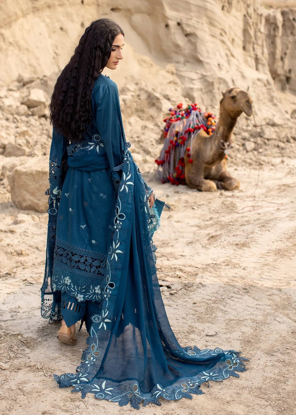 Fancy Wear Cotton Dress Twilight With Chiffon Dupatta