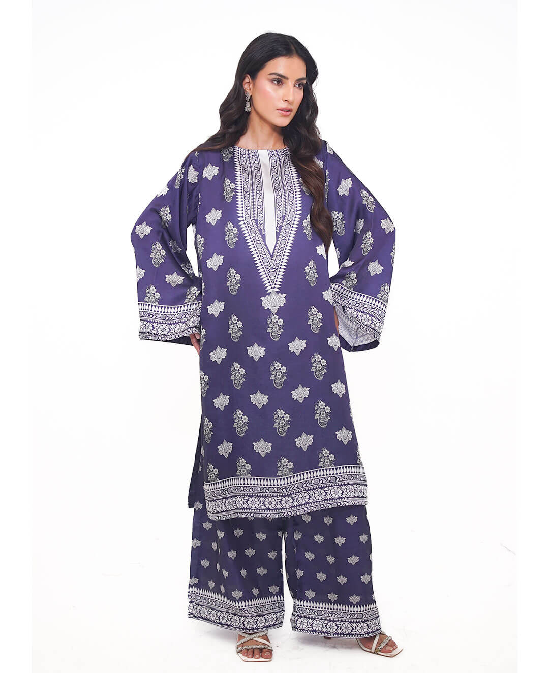 Midnight Damask – Printed Premium Silk 2-Piece Suit