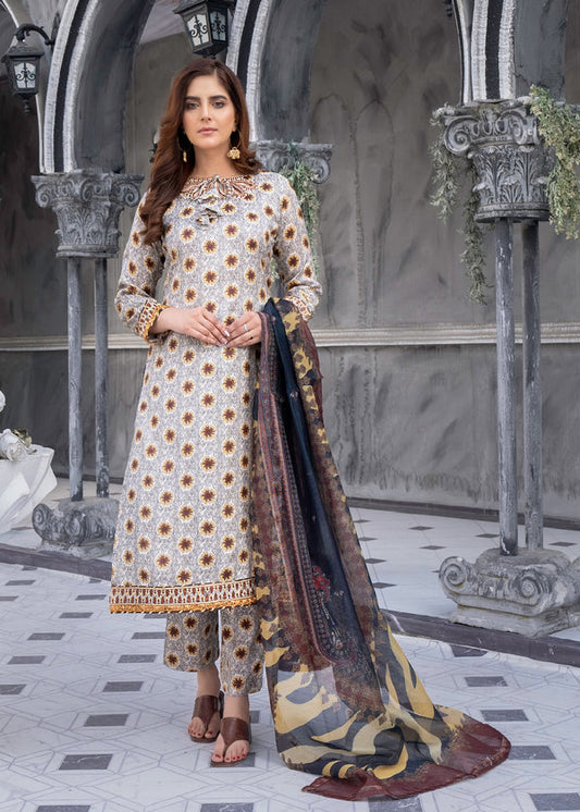 Cotton Silk Casual 3 PC Kurta Set