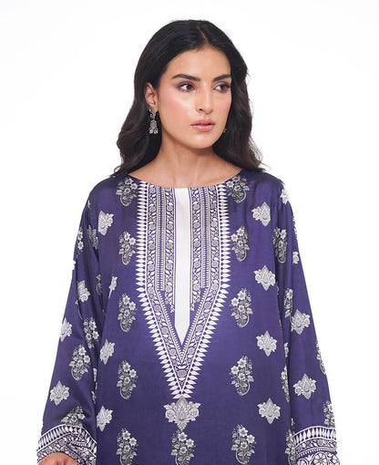 Midnight Damask – Printed Premium Silk 2-Piece Suit
