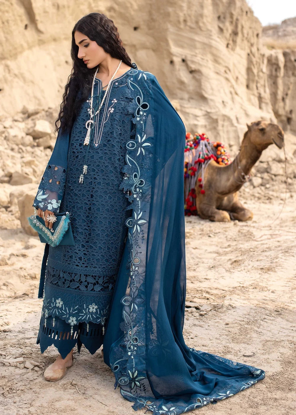 Fancy Wear Cotton Dress Twilight With Chiffon Dupatta