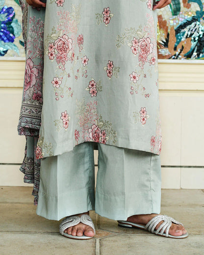 MIRA - 3-Piece Embroidered Lawn Unstitched Suit with Chiffon Dupatta