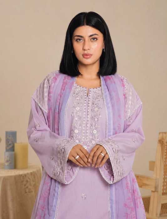 Lavender Grace – Embroidered Premium 3-Piece Lawn Suit