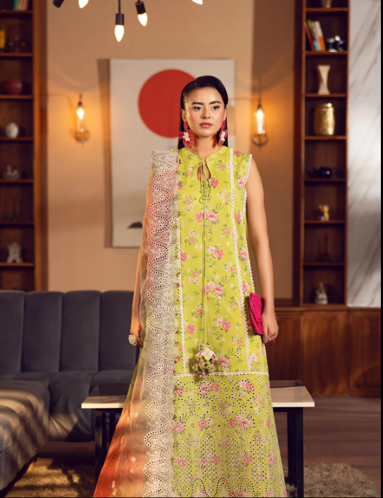 3 Piece - Embroidered Lawn Suit Unstitched