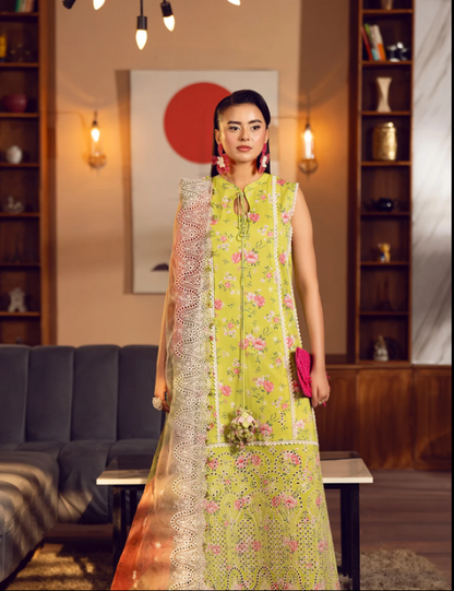 3 Piece - Embroidered Lawn Suit Unstitched