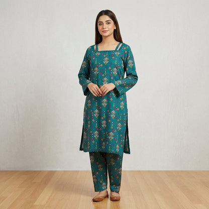 Teal Mosaic – Ethnic Printed 2-Piece Lawn Suit