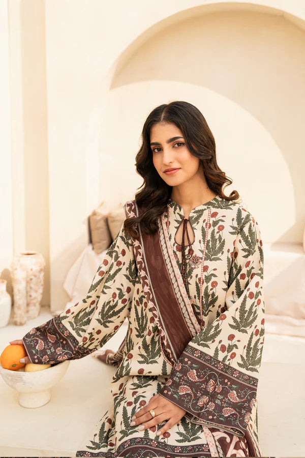 3 Piece - Printed and Embroidered Lawn Suit