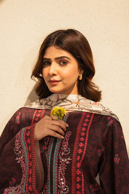 3 Piece - Printed and Embroidered Lawn Suit
