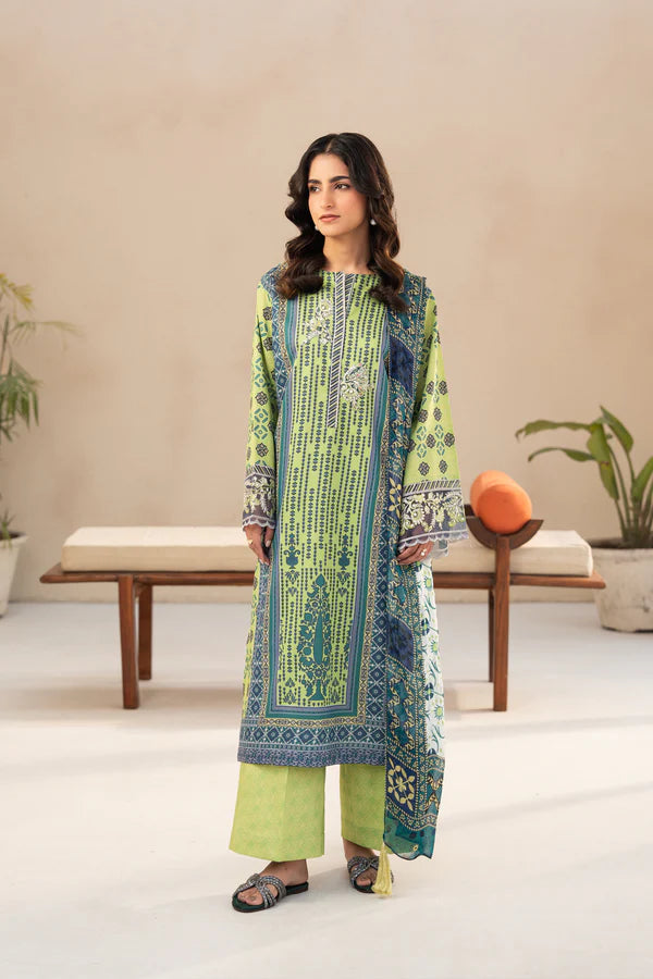 3 Piece - Printed and Embroidered Lawn Suit