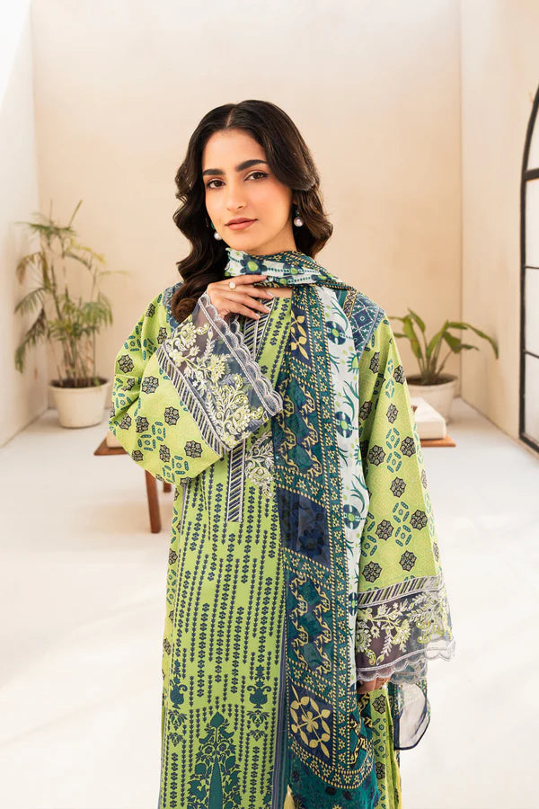 3 Piece - Printed and Embroidered Lawn Suit