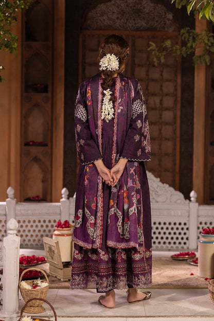 Cotton Cambric Printed Frock 3Pc
