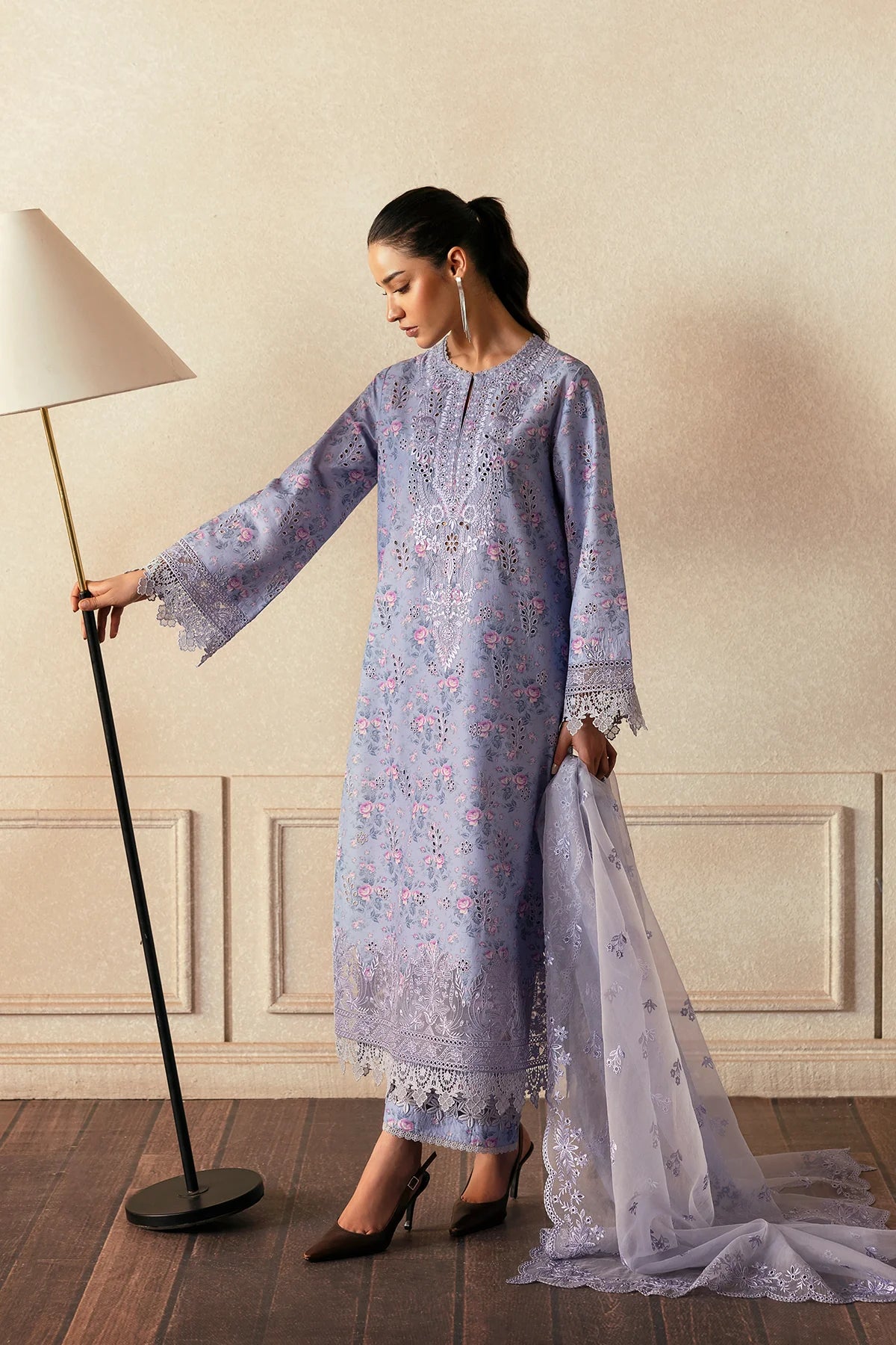 3 Piece - Embroidered Lawn Suit Unstitched